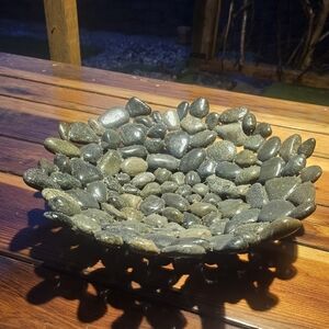 Rock Bowl Made With Green Jasper And Other Green Rocks 13"×4